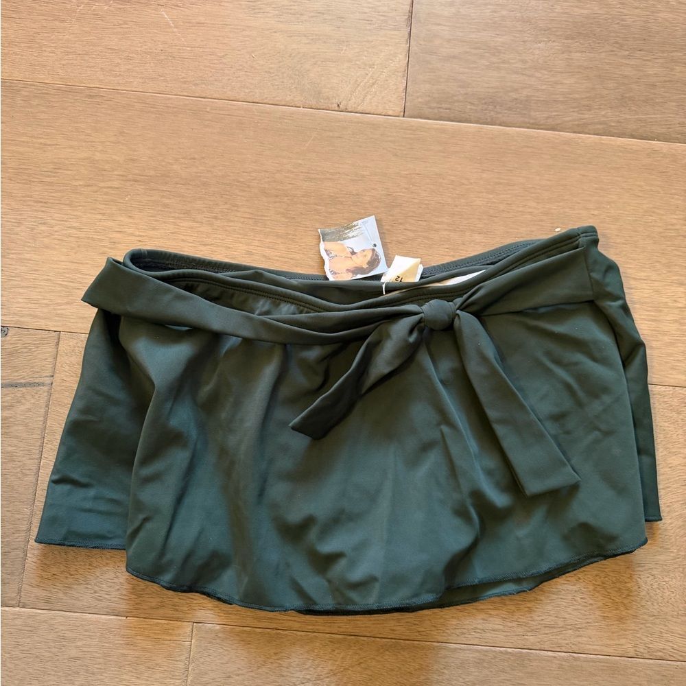 NWT Merona Green Bikini Bottom Skirt in Size Small 2008